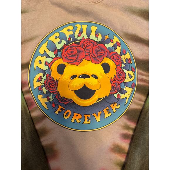 Grateful Dead Tie-Dye Sweatshirt Forever Grateful XS | Earth Tones | Crewneck - Picture 4 of 8